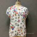 Women's viscose printed short sleeves blouse